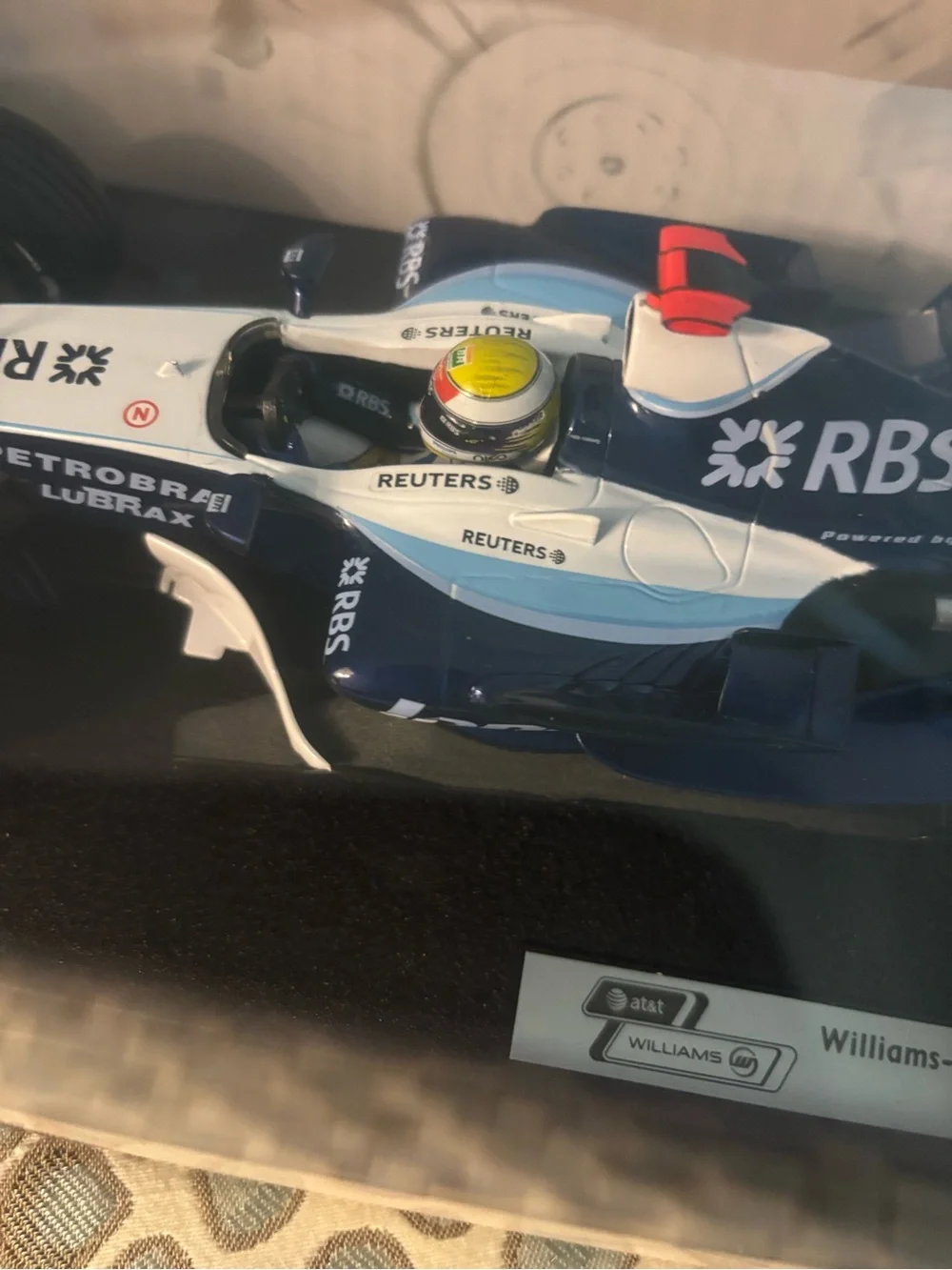 Hot Wheels Racing Williams F1 Model Car - Blue & White Nico Rosberg, Rare 2007
